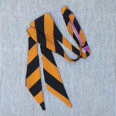 Black & orange striped bow tie- classic Halloween