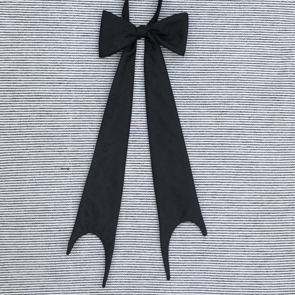 black bow house bow tie