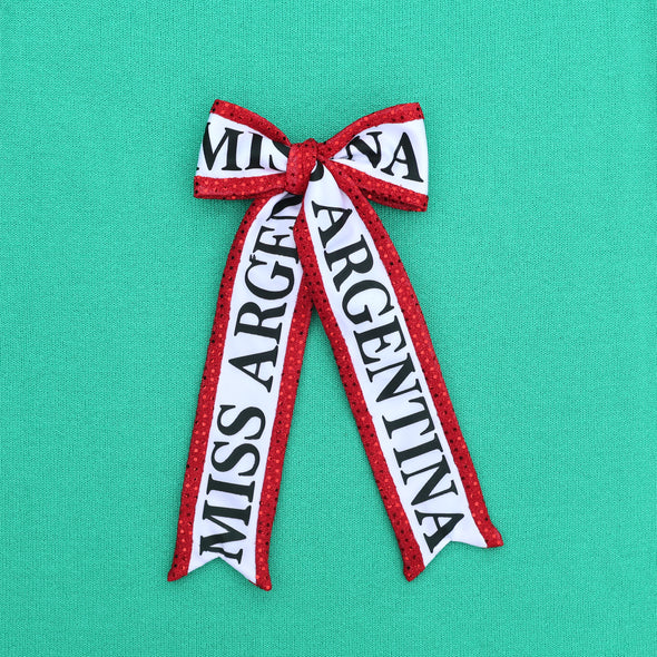 Miss Argentina sash bow tie