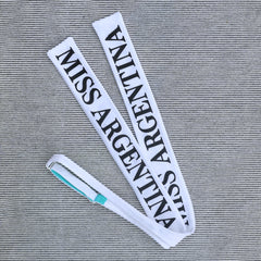 Miss Argentina sash bow tie