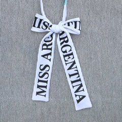 Miss Argentina sash bow tie
