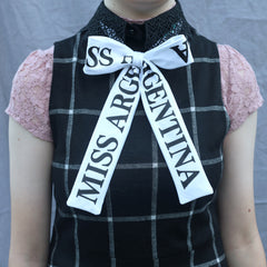 Miss Argentina sash bow tie