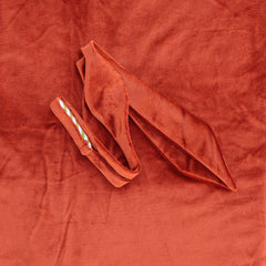 rust velvet pussy bow tie