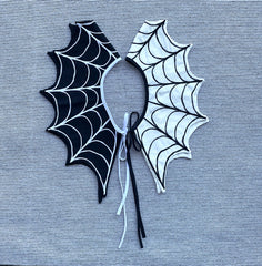 spiderweb chain stitched collar